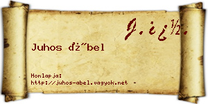 Juhos Ábel névjegykártya