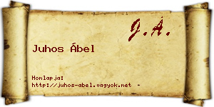 Juhos Ábel névjegykártya